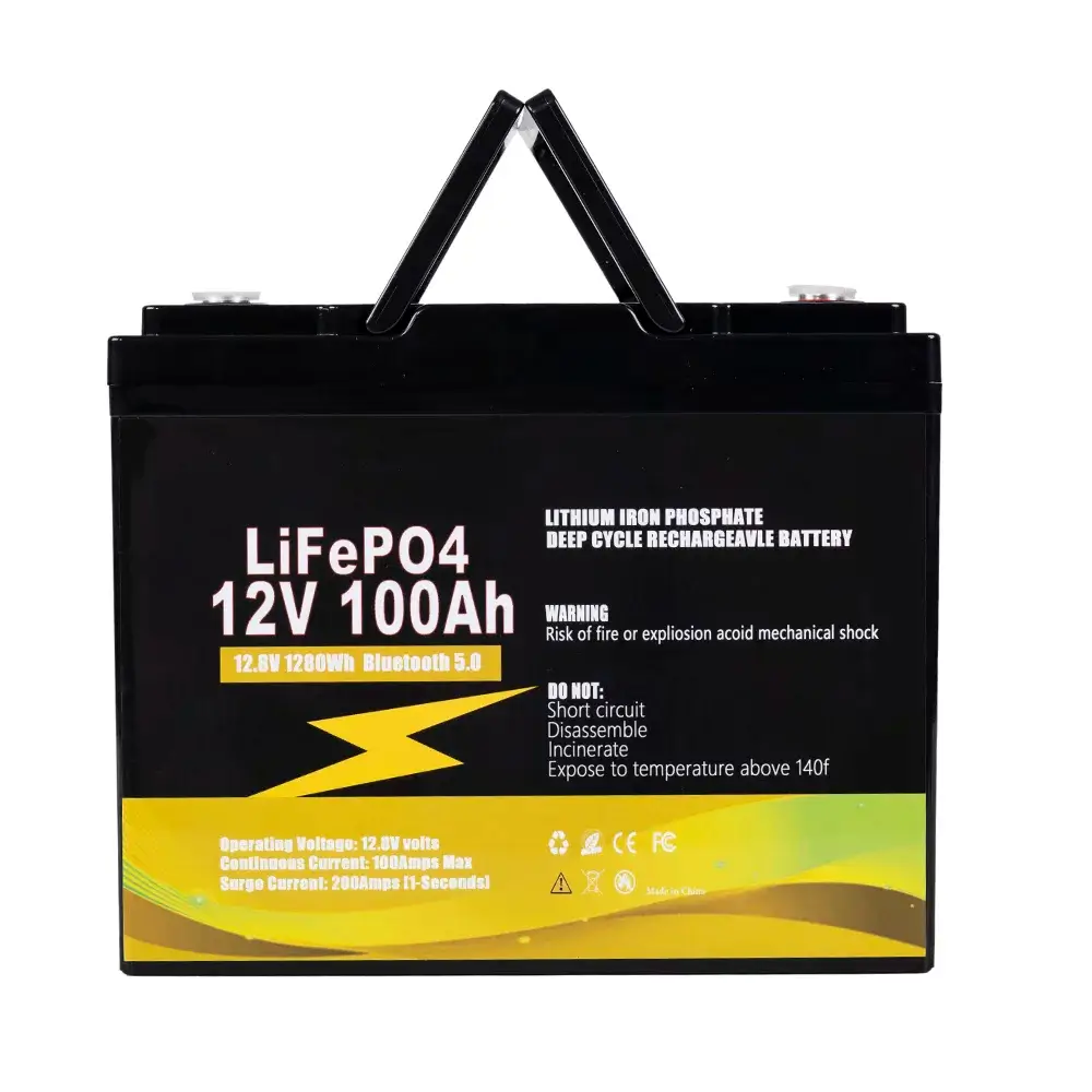 Lithium Iron Phosphate Rechargeable 12V 100Ah LiFePO4 Battery