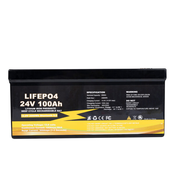 LiFePO4 24V 100Ah Lithium Iron Phosphate Battery