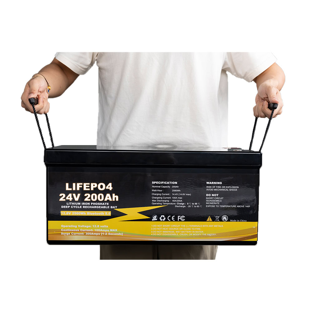 LiFePO4 24v 200Ah Lithium Battery with Bluetooth and BMS – Bild 2