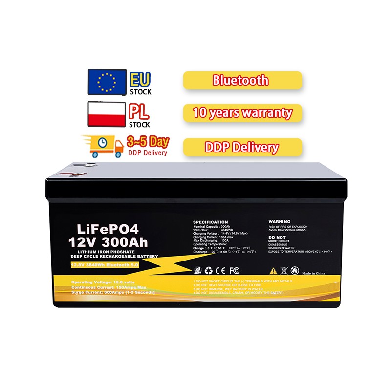 Eu Stock 12V 200Ah Lifepo4 Battery