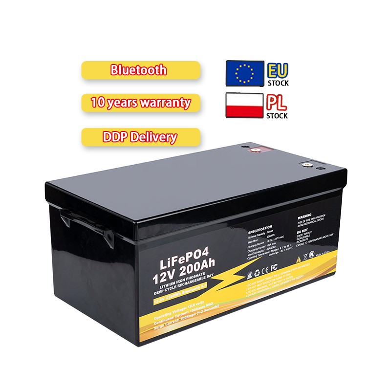 Eu Stock 12V 200Ah Lifepo4 Battery Pack Solar Lithium Iron phosphate Battery – Bild 3