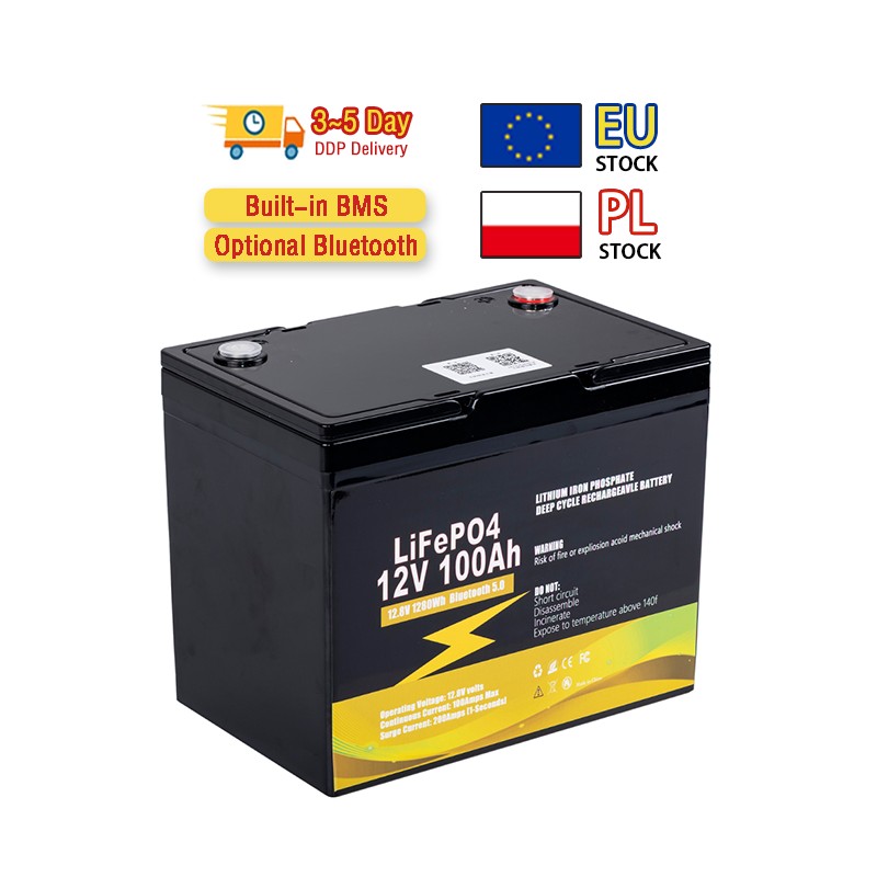 EU Stock 12V 100AH Deep Cycle LiFePO4 Battery – Bild 5