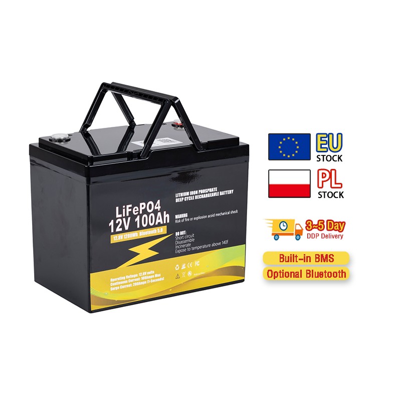 EU Stock 12V 100AH Deep Cycle LiFePO4 Battery – Bild 4