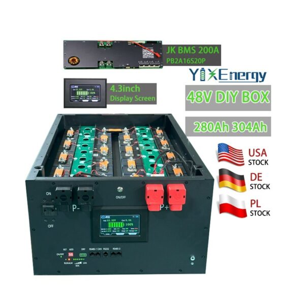 EU Stock 48V Diy Box Kit 16S 280Ah Metal Box For 48V Lifepo4 Battery